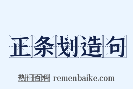 正条划造句是什么意思的图片
